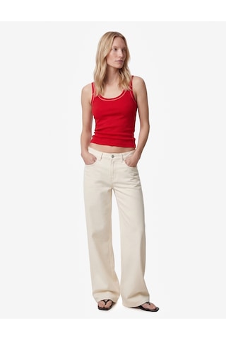 Koton Pamuklu Slim Fit Dikiş Detaylı U Yaka Halter Yaka Fitilli Atlet Kırmızı 6sak10246ek