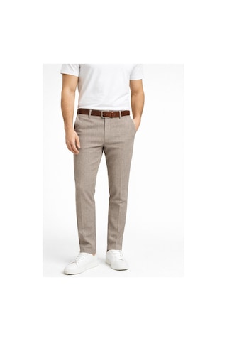 Classics Men Captiva İtalyan Kesim Comfort Fit Erkek Keten Pantolon - 7557 Krem