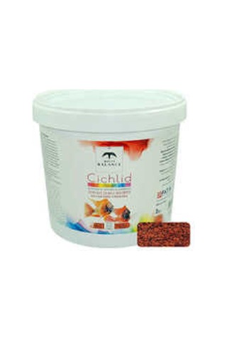White Balance Cichlid Colour Balık Yemi 3 Kg Kova