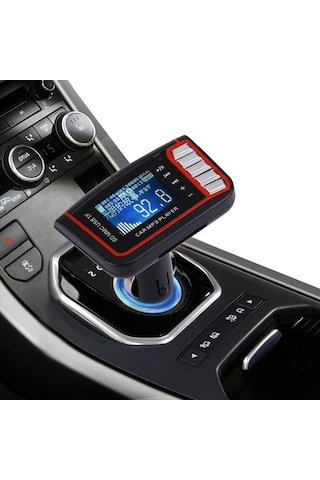 Uzaktan Kumandalı Fm Verici İle Araba Mp3 Müzik Çalar, Destek Tf / Sd Kart / Usb Flash Disk Kırmızı