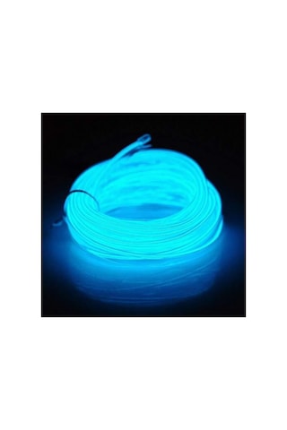 Trendlıfeoto 2 Metre Buz Mavi Araç Içi Torpido Ledi Renkli Ip Neon Ip Led Şerit Led Neon Ip Led