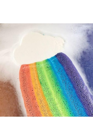 Vkemall Renkli Gökkuşağı Etkili Cilt Nemlendirici Banyo Topu - Doğal Yağlar Ve Kokular İle Rahatlatıcı Banyo Deneyimi