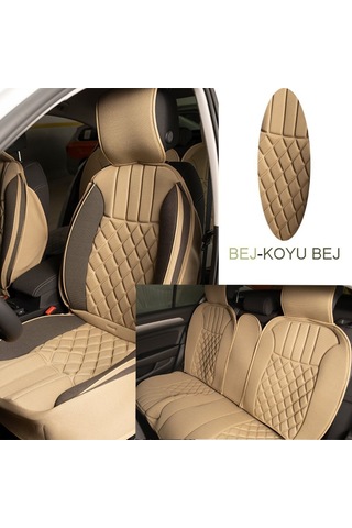 Elegance 5'Li Set Minder Bej-Koyu Bej / Klmny541