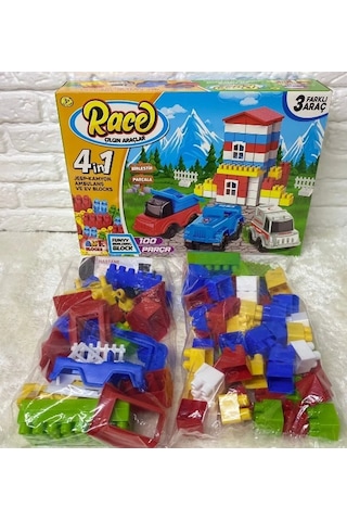 Asya Oyuncak Ant011 Ant Blok Eğitici Eğlenceli Zeka Geliştirici Blok Seti 4 İn 1 - 100 Parça