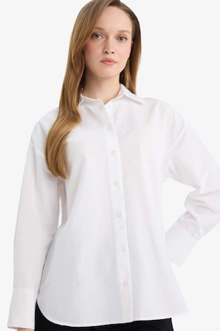Defacto Relax Fıt Poplin Gömlek Tunik E7977ax26spwt32 Beyaz-wt32