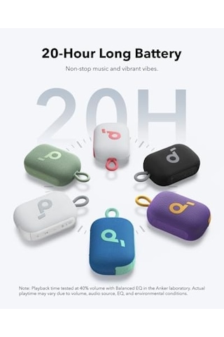 Soundcore Select 4 Go Taşınabilir Bluetooth Hoparlör, Ip67 Su Geçirmez, 20 Saat Çalma Süresi, Beyaz - A31x1