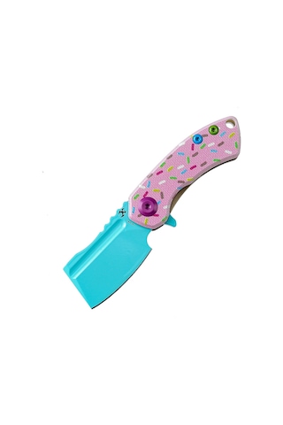 Kansept Mini Korvid Donut Baskılı G10 Sap 154cm Çelik Çakı T3030b1 Kum