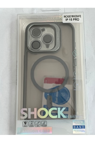 İphone 15 Pro Kılıfı, Kaliteli Kamera Lens Koruyucu Dahil, Magsafe Uyumlu Darbe Dayanaklı, 3 Renk Gri