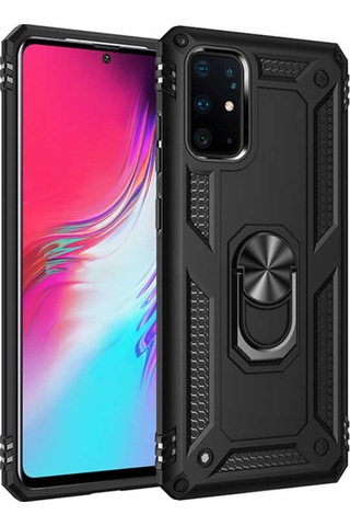 Samsung Uyumlu Galaxy S20 Plus Kılıf Zore Vega Kapak-Siyah