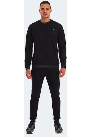 Slazenger OFFENDER KTN Erkek Cepli Siyah Eşofman Takımı