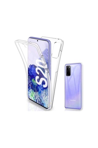 Galaxy S20 Plus Kılıf Zore Enjoy 360 Derece Tam Kaplayan Silikon Renksiz