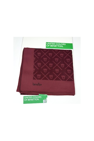 Benetton Elegante Uno Şal 1026 Koyu Bordo
