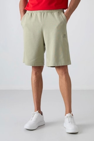 Lumberjack Çağla Pamuklu Kalın Yumuşak Dokulu Comfort Fit Basic Erkek Şort - 81260 Yeşil