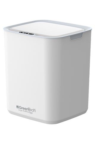 Greentech Sensörlü Şarjlı 22 Litre Çöp Kovası Şarj Edilebilir Lityum Pilli / Gt-sc05b Beyaz