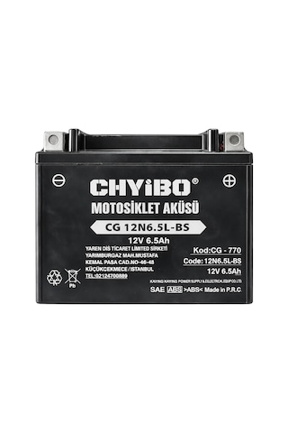 Chyibo Cg 12n6.5l-bs 12v 6.5ah Motosiklet Aküsü 1 Koli 10 Adet 138 65 100