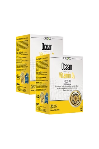 Ocean Vitamin D3 1000 IU Sprey 20 ML 2 Adet