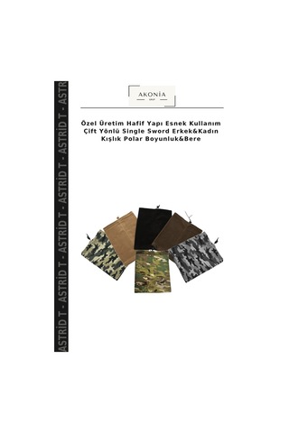 Astrid T Özel Üretim Hafif Yapı Esnek Kullanım Çift Yönlü Single Sword Erkek&kadın Kışlık Polar Boyunluk&bere Çok Renkli
