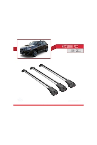 Mitsubishi Asx 2010-2023 Arası İle Uyumlu Ace-1 Ara Atkı Tavan Barı Gri 3 Adet Bar