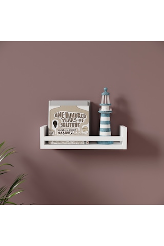 Rosepal  Mobilya Micro Dekoratif Beyaz Raf Tekli