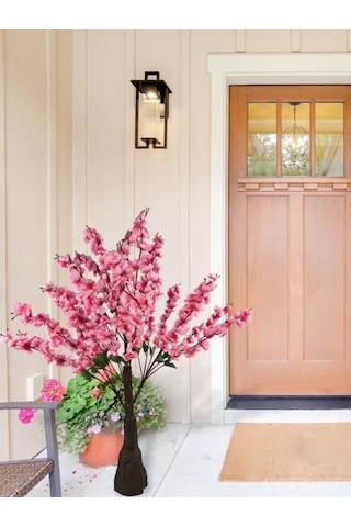 Yapay Ağaç Pembe Japon Kiraz Çiçeği Hazır Gövdeli Bahardalı Ağacı 100cm Sakura Çiçeği