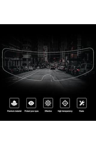 Moveevo Motosiklet Kask Gözlüğü Anti Sisli Filmi - Nano Kaplama Pet, Yağ Ve Çizik Direnci, Güvenli Sürüş Için Saydam Görünüm