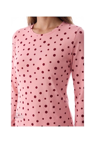 Penti Pembe Berry Puantiye Desenli Uzun Kollu Pijama Takımı Pk32