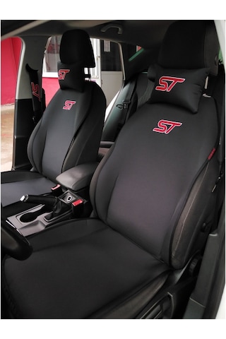 Ford St Logo Nakışlı Ön Ikili Oto Koltuk Kılıfı