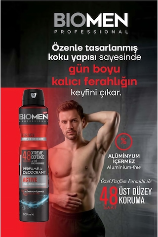 Biomen Active Erkek Sprey Deodorant 200 ML