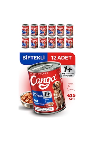 Cango Yaş Yetişkin Köpek Maması Etli 415gr 12li