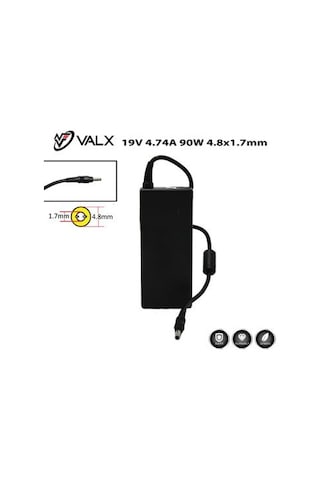 Valx La-19047 19/4.74 4.8x1.7 HP Uyumlu Ultra Notebook Adaptörü Valx La-19047 19/4.74 4.8x1.7 HP Uyumlu Ultra Notebook Adaptörü