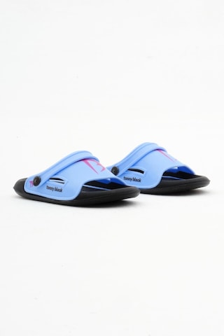 Tonny Black Poıli Taban Logolu Çocuk Unisex Mavi Terlik Tbacr896 Mavi