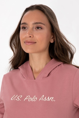 U.S. Polo Assn. Kadın Gül Kurusu Kapüşonlu Sweatshırt 50313559-VR221