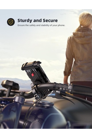 Lamicall Motosiklet Ve Bisiklet Telefon Tutucu 360 Derece Döndürülebilir Bm02yellow Siyah - Sarı