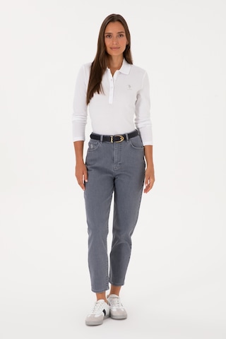 U.S. Polo Assn. Kadın Gri Mom High Waist Fit Jean Pantolon 50309422-DN0025