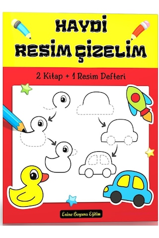 Haydi Resim Çizelim Seti 2 Kitap + 1 Resim Defteri