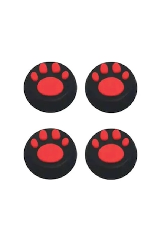 Nintendo Switch/switch Oled /switch Lite Uyumlu 3d Analog Koruyucu Silikon Kırmızı Pati