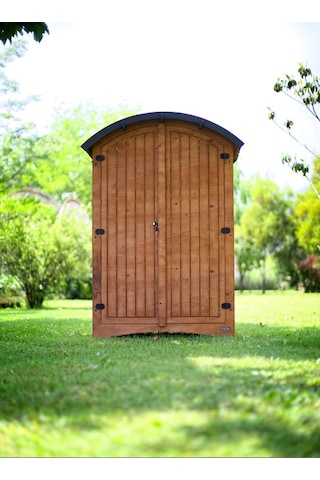 Mandu Ahşap Bahçe Depolama Dolabı (Radius Çatılı) 790 L