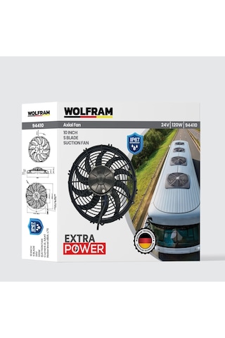 Axial Fan 10 İnch S Kanat Ip67 Su Geçirmez Wolfram 94410