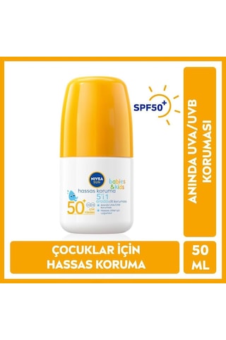 Bebekler İçin Spf50 Güneş Koruyucu Roll-on 50ml Açık Gri