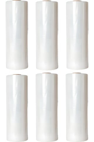 Palet Streç Film 17 Micron 25 Cm X 300 M Şeffaf 6'adet Palet Streç Film 17 Micron 25 Cm X 300 M Şeffaf 6'adet