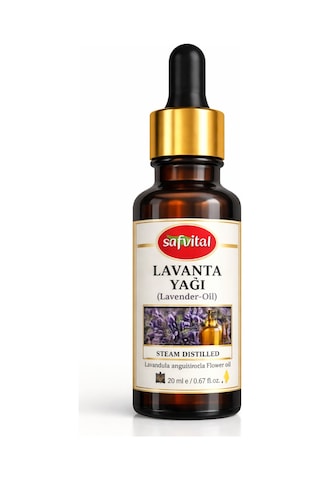Safvital Lavanta Yağı 20 Ml Aromaterapi Yağı Ferahlatıcı Koku Günlük Kullanıma Uygun Bitkisel Bakım Yağı