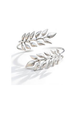 Luleaf Gümüş Yıldız Figürlü Gümüş Renkli Kol Takısı Üst Kol Bileziği Bohem Spiral Kolluk Silver Pazı Takısı Mat Gri