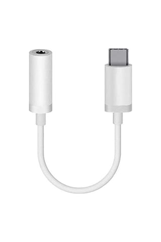 Type-c Usb C To 3.5mm Aux Dönüştürücü Adaptör Kulaklık Dönüştürücü Beyaz