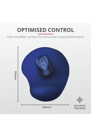 Trust 20426 Bıgfoot Ergonomık Mavi Mouse Pad