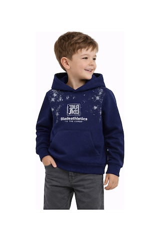 Baglan Erkek Çocuk Önü Arkası Baskılı Kapüşonlu Sweatshirt Bgl-st05246 Lacivert