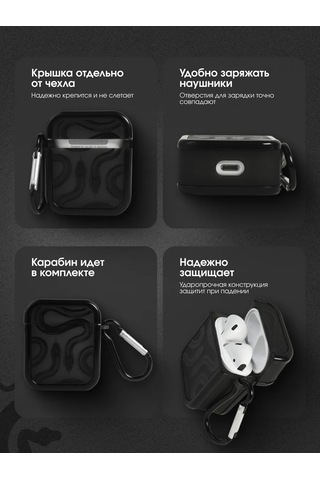 Yummy Case Kablosuz Kulaklık Kılıfı Airpods Uyumlu Pro / Pro2 Yılan 372297061 Siyah