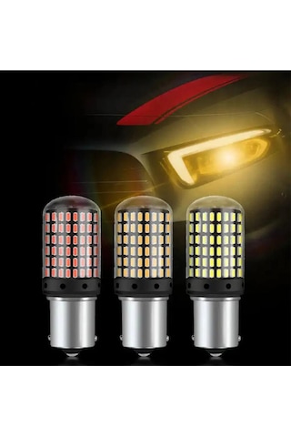 P21w 144 Ledli Ultra Parlak Geri Vites Park Ampül Tek Duy Kırmızı