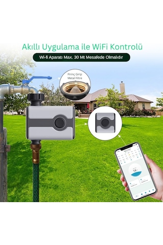 Akyol Garden 21187 Wi-fi Bağlantılı Bahçe Sulama Bilgisayarı Timer