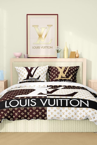 Marka Nevresim Takımı Çift Kişilik Pamuklu Saten Kumaş 6 Parça 3d Dijital Baskı Duvet Cover Set Model No:69 Renkli