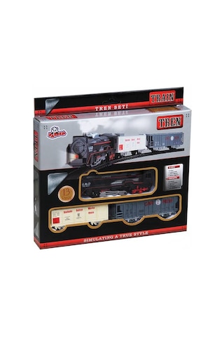Duman Oyuncak Pilli Tren Seti 13 Parça Klasik Kara Tren Tl01